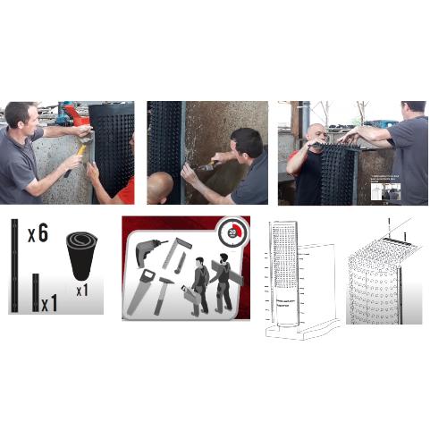 GRATT'O GRATTE - Grattoir caoutchouc mural chevaux à picots