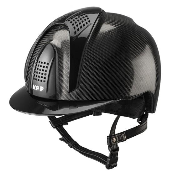 KEP ITALIA - Casque d'Equitation Coque Carbone E-LIGHT Shine 3 Inserts TAILLE 51 CM BLEU 3 éléments BLEU