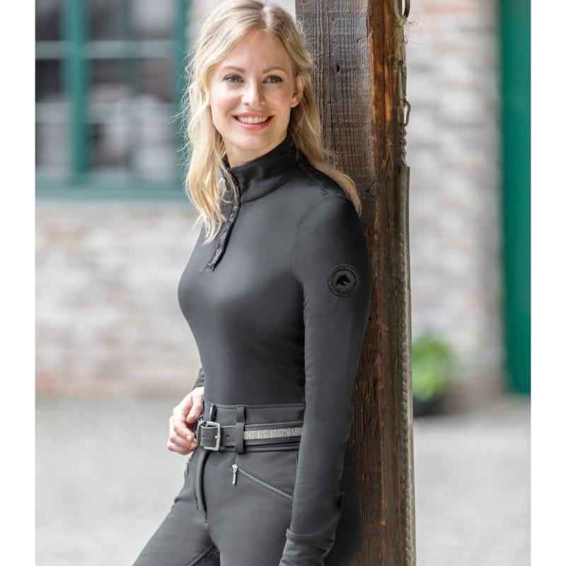 T-Shirt Technique À Manches Longues Zip Paillettes Esthal, ELT XXS FEMME