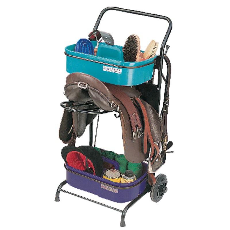 LA GEE - Servante pour le pansage avec avec Bac de Pansage et porte selle CARAMEL