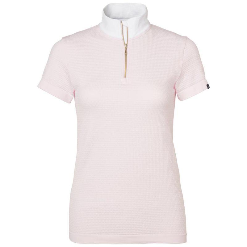 MOUNTAIN HORSE - Polo Concours Femme Sans Coutures avec Col Zip HONEY