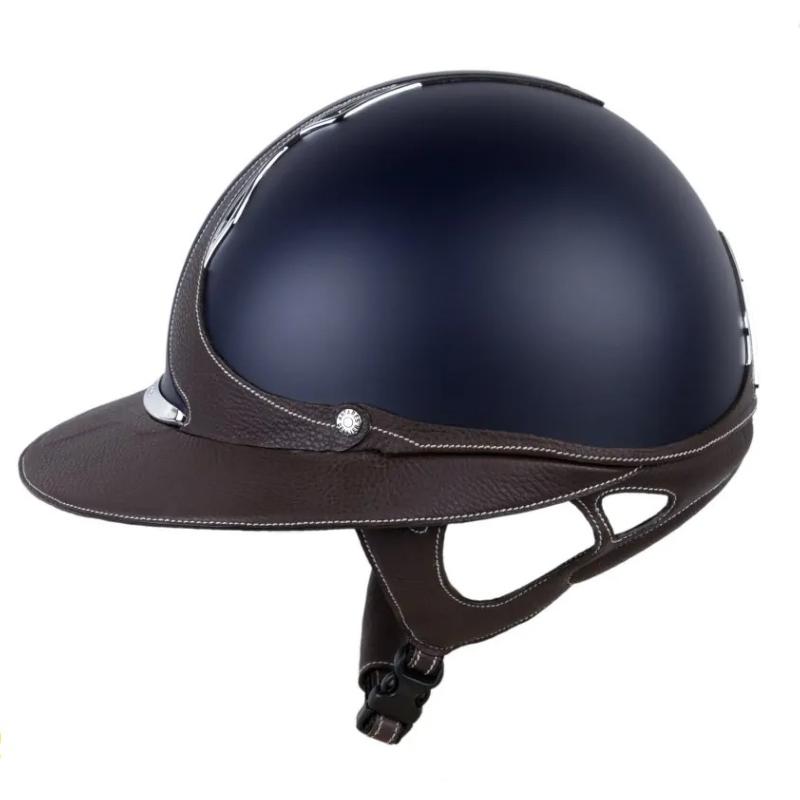 ANTARES - Casque GALAXY Marine Cuir Choco Visière ECLIPSE 54 S MARINE/CHOCO