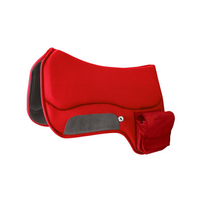 TTECH- Tapis de Selle WESTERN Avec Poches en Sympatex Respirant BRUN