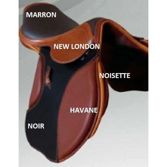 ZALDI - Selle d'Obstacle semie creuse LEDYARD sur mesure 16 POUCES NOIR