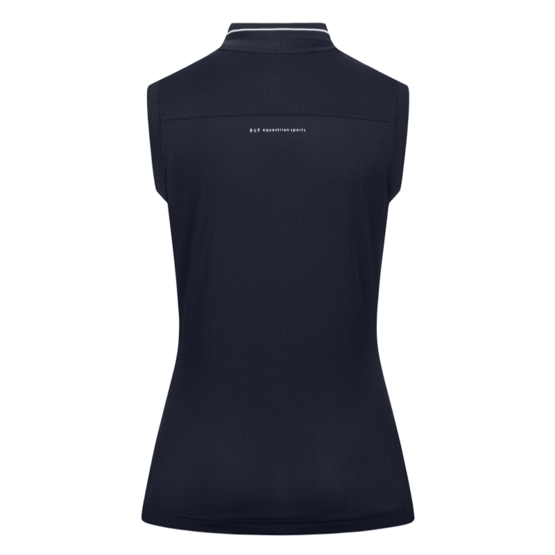 ELT - Polo respirant femme sans manches col zippé PARIS S FEMME MARINE