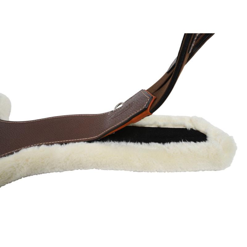 SIGNATURE by ANTARES - Bavette Longue Anatomique en Cuir Grainé Intérieur Mousse MEMORY FOAM 105 CM