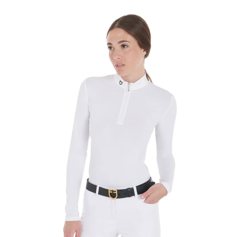 EQUESTRO - Polo concours femme col zip ARTEMIS XS FEMME