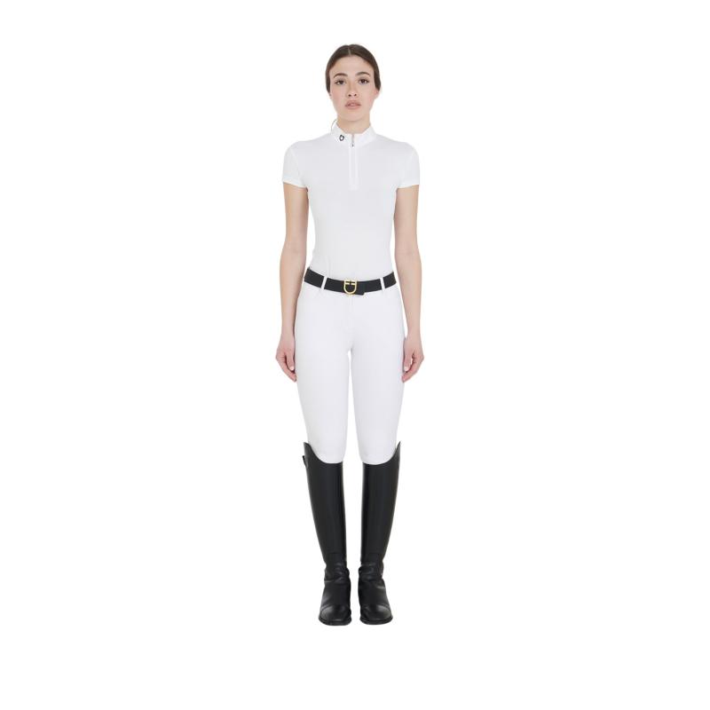 EQUESTRO - Polo concours femme YEVA Micro Perforé S FEMME