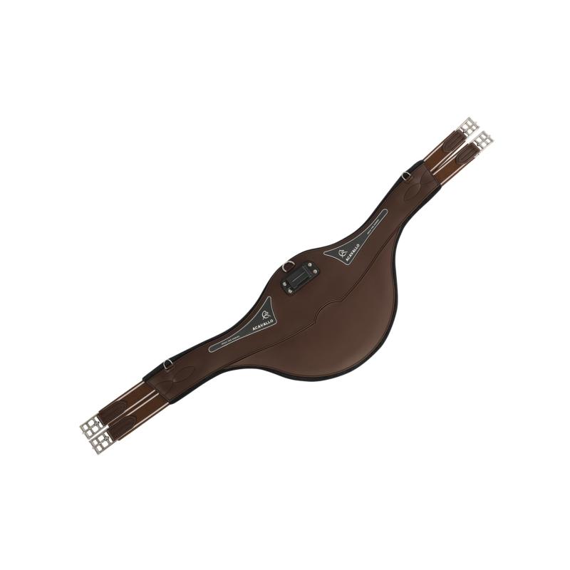 ACAVALLO - Sangle Bavette PVC avec Gel Anti Compression 115 CM  en Stock NOIR
