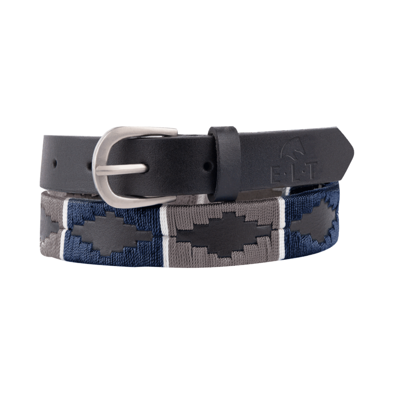 ELT - Ceinture Equitation Femme en Cuir GEMMA, ELT PARIS BLEU 75 CM