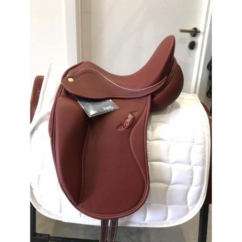 ZALDI - Selle de Dressage Monoquartier PASSAGE à Arçon Réajustable 16 POUCES NOIR