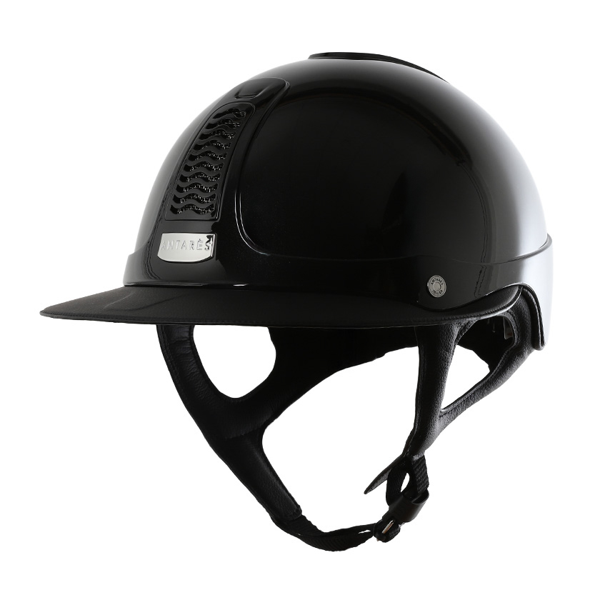 ANTARES - Casque équitation vernis Précision grande visière PREMIUM