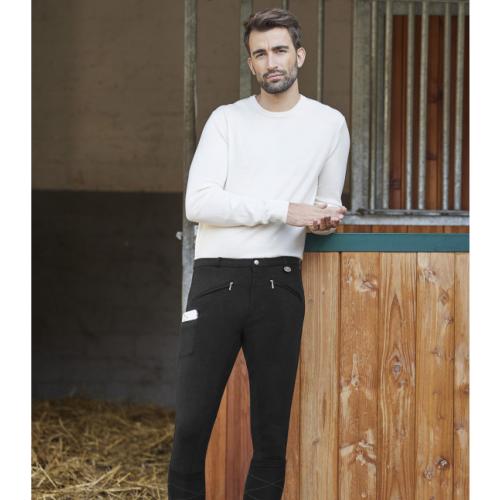 ELT PARIS - Pantalon équitation coton Fond intégral en nubuck FUN CLASSIC 