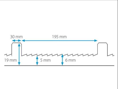 Rampe Caoutchouc à Liteaux pour Van Camion 240 cm, au M2 240 cm 100 CM