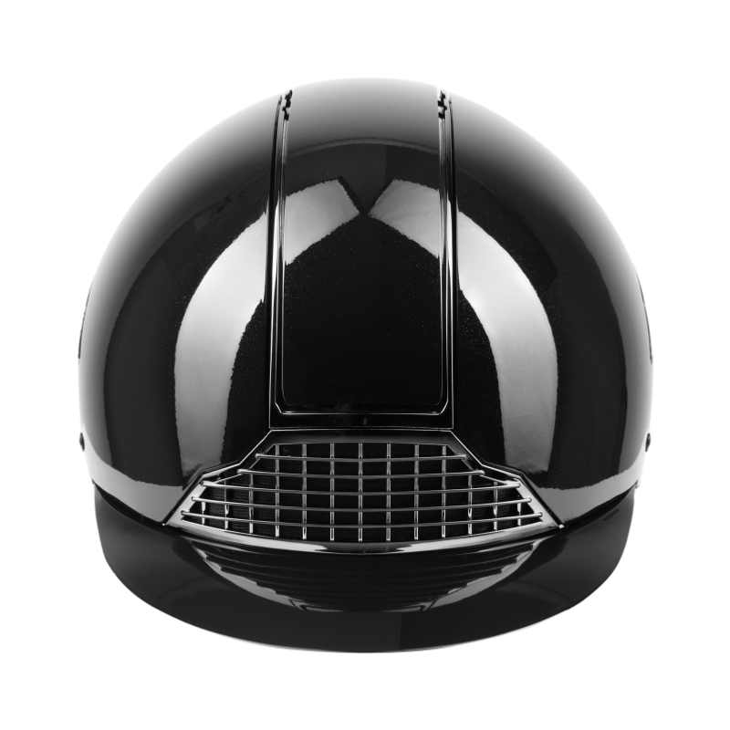 SWING - Casque d'équitation brillant visière standard GLOSSY H24 NOIR TAILLE 51 -55 CM
