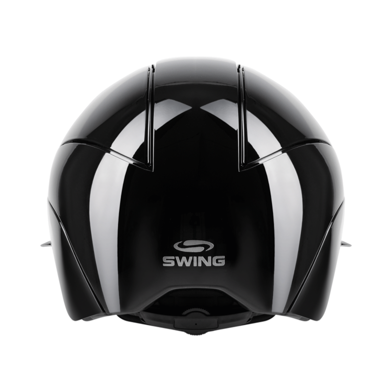 SWING - Casque d'équitation brillant grande visière Lady GLOSSY H24 MARINE TAILLE 59 - 61 CM