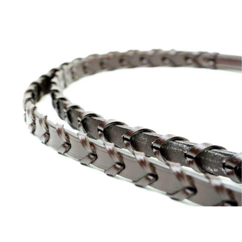 SIGNATURE by ANTARES - Rênes de Hunter 16 MM en Cuir Tressé PONEY