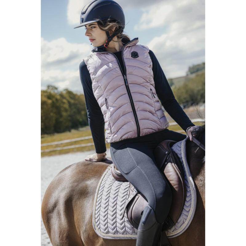 EQUITHEME - Legging Equitation Femme Taille croisée FLORA 34 FR FEMME NOIR