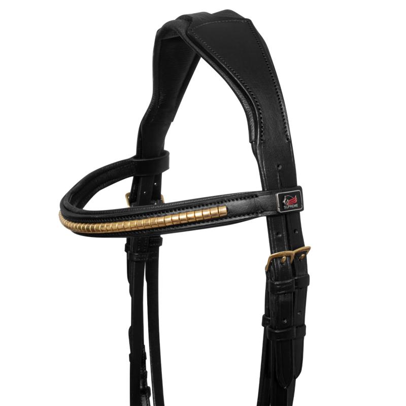 SUPREME - Bridon décoré clincher à muserolle combinée PONEY