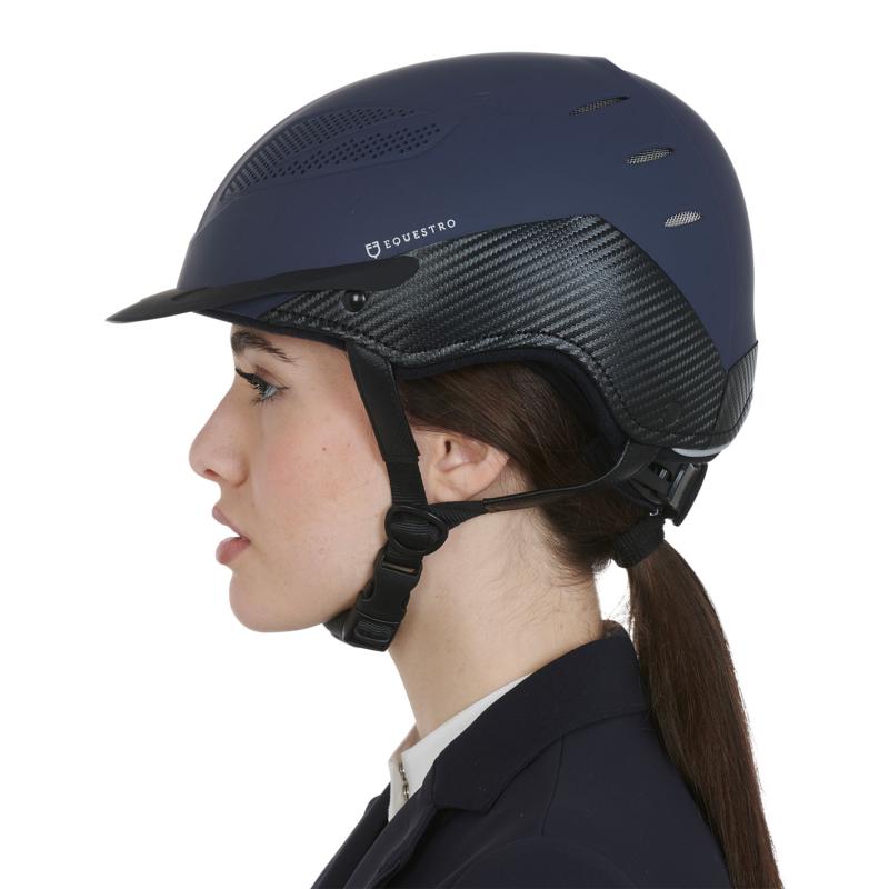 EQUESTRO - Casque Equitation et Multi Sports Léger, Réglable par Molette TAILLE S/M 50-56  cm NOIR
