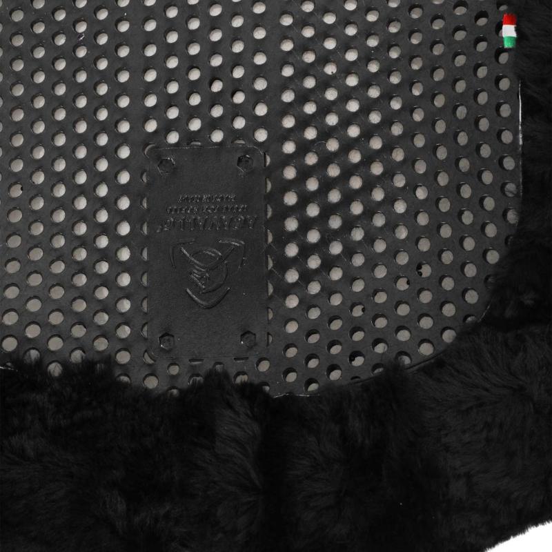 ACAVALLO - Amortisseur de Dos Rehausseur Gel et Bords Mouton REHAUSSEUR AVANT NOIR