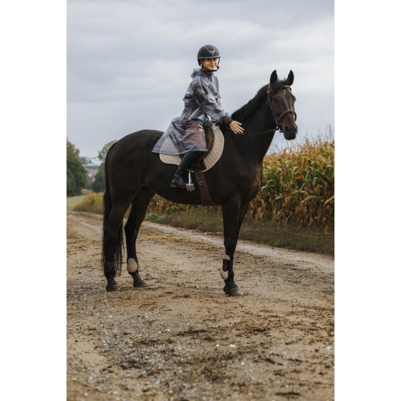 EQUITHEME - Imperméable long étanche à capuche pour Cavalier HANOI XS