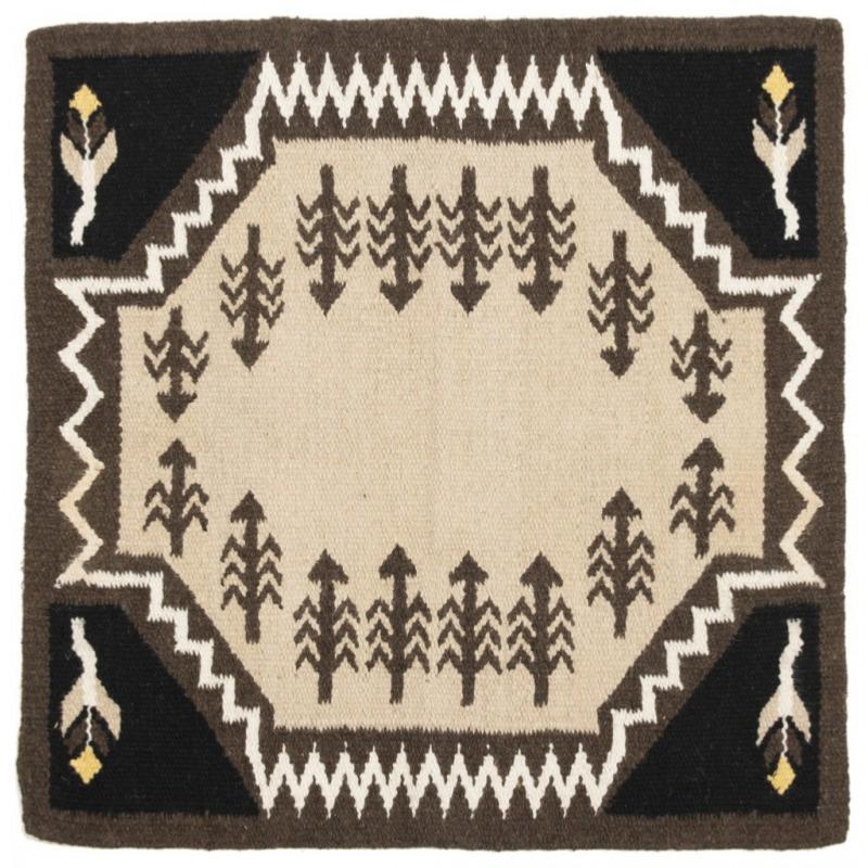 Tapis de Selle WESTRIDE en Laine et Coton, FRANCK PERRET NOIR/BEIGE