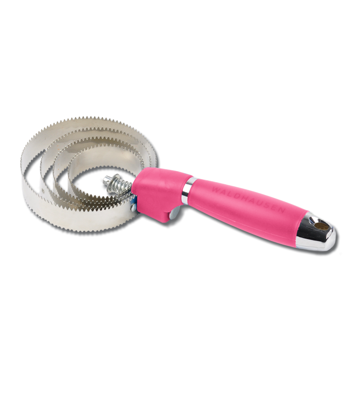 WALDHAUSEN - Étrille américaine ronde avec poignée en gel ROSE POUDRE