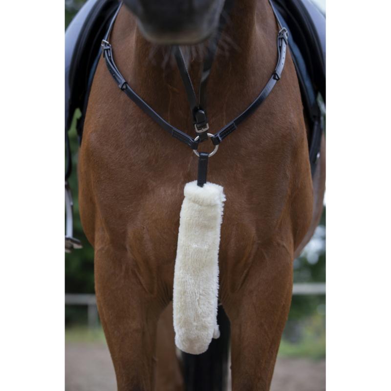 EQUITHEME - Fourreau de Collier de Chasse en mouton synthétique TEDDY NOIR