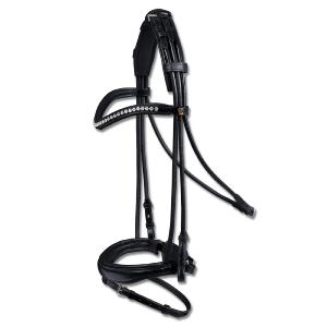 WALDHAUSEN - Bridon cuir rond à muserolle pull-back BLACKBURN