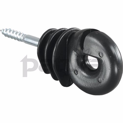 PATURA - Isolateur annulaire Clôture Fils et Cordes NOIR