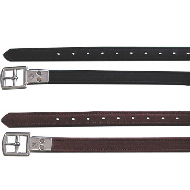 BATES - Étrivières en cuir souple à boucles extra plates NOIR 137 CM ENFANT