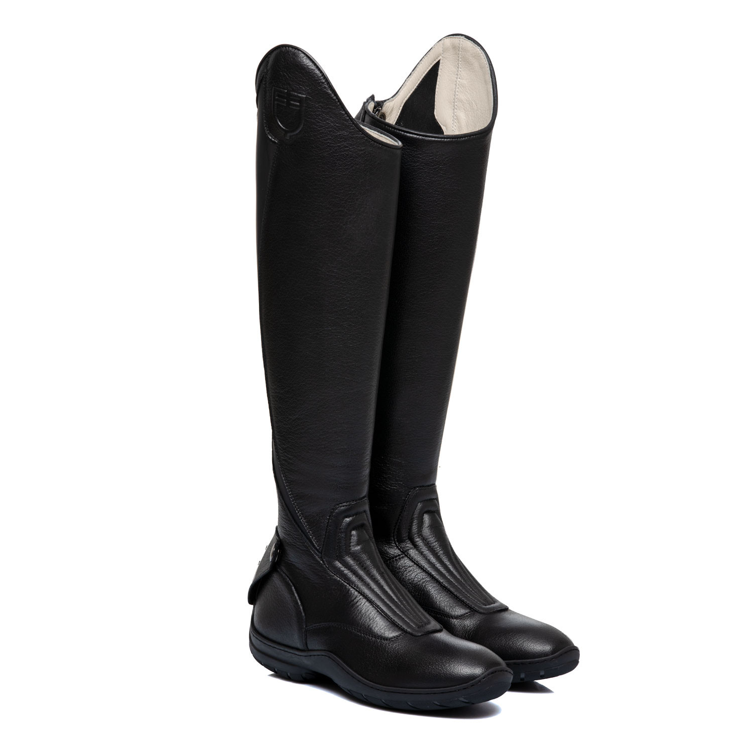 EQUESTRO - Bottes équitation en Cuir  avec semelle Sport SPORTY 35 FR SMALL XS