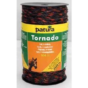 PATURA - Corde TORNADO pour clôture électrique - L200 M marron-orange