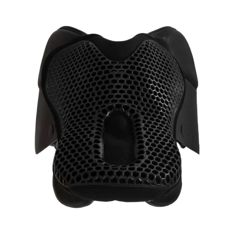ACAVALLO - Dessus de Selle Ortho COCCYX Assise Gel NOIR COCCYX CSO L Troussequin CARRE