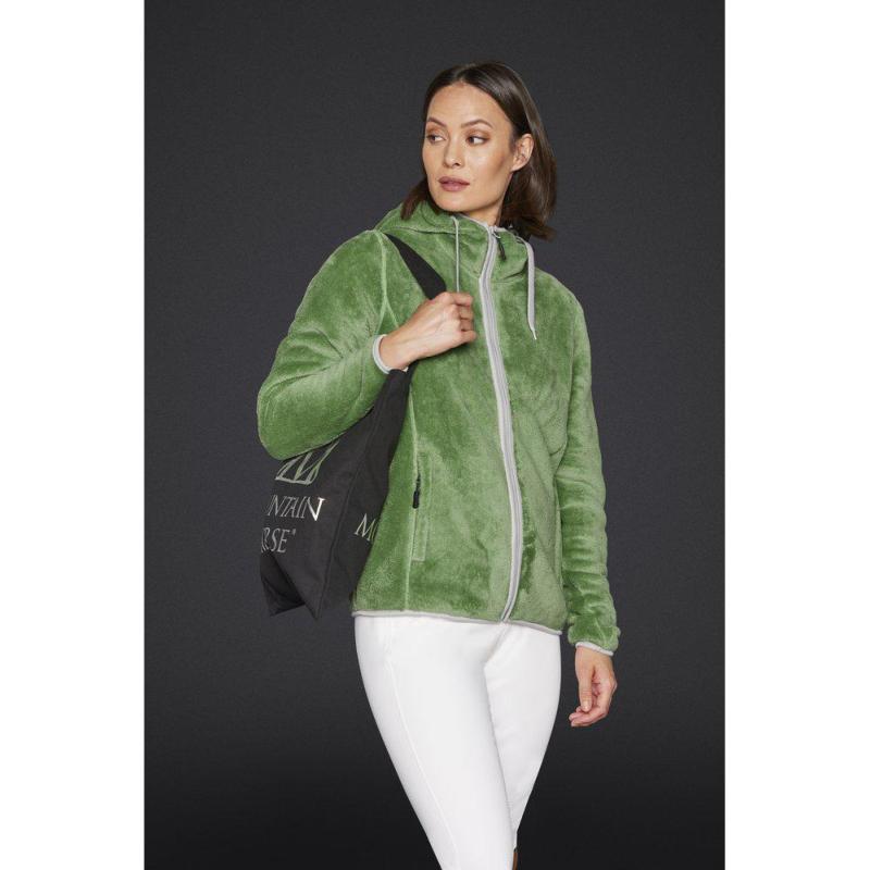 MOUNTAIN HORSE - Sweat Zippé à Capuche Polaire TEDDY FUZZY XS FEMME MARINE