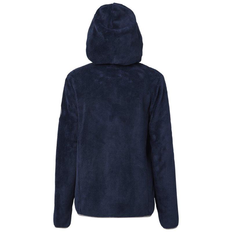 MOUNTAIN HORSE - Sweat Zippé à Capuche Polaire TEDDY FUZZY XS FEMME MARINE