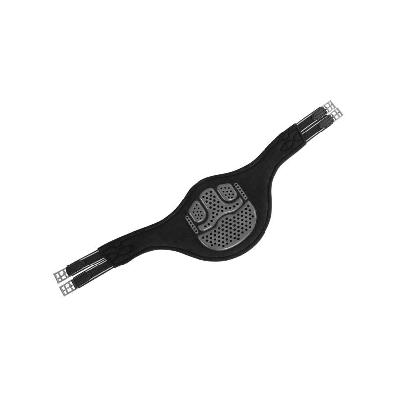 ACAVALLO - Sangle Bavette PVC avec Gel Anti Compression 115 CM  en Stock NOIR