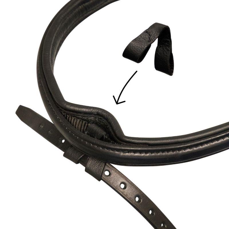 STÜBBEN - Bridon à Têtière Déportée FREEDOM II Slide & Lock System CHEVAL NOIR