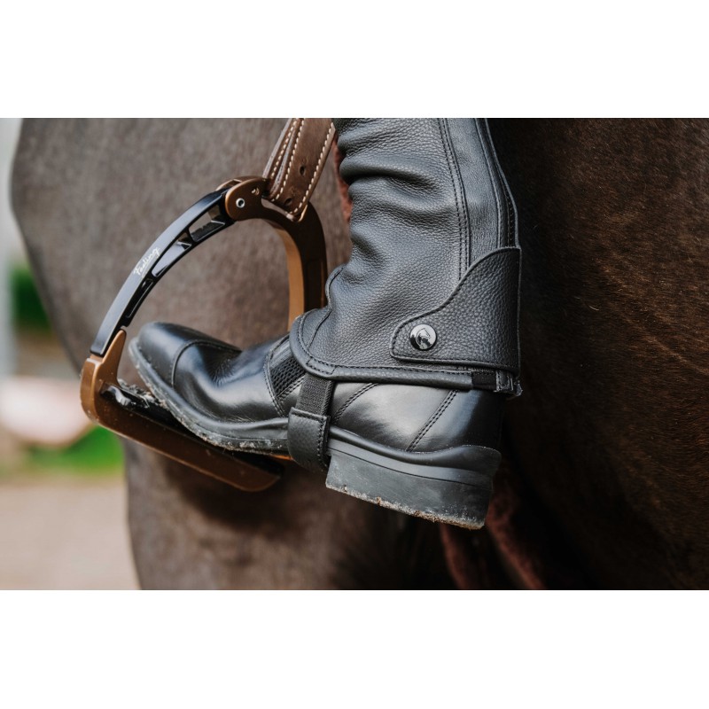 EQUITHEME - Chaps équitation cuir grainé fin SELECT XS TALL
