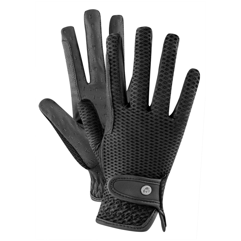 Gants Equitation Aérés Très Souples NANTES, ELT PARIS XS FEMME NOIR