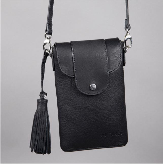 ANTARES - Pochette Portée Bandoulière en Cuir Grainé, LISBONNE