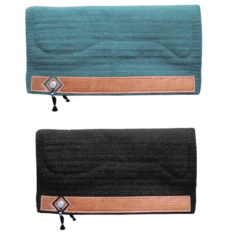 POOL'S - Tapis Western Epais en Laine Navajo et Mouton BLEU ROI