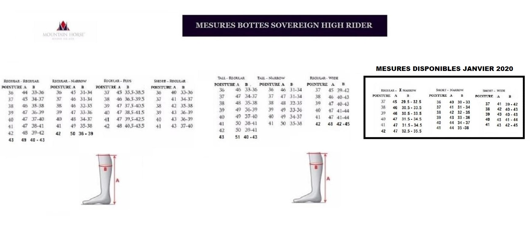 MOUNTAIN HORSE - Bottes équitation Demi Mesure en Cuir Souple SOVEREIGN Choisir une Taille Short/Narrow (36 au 41)