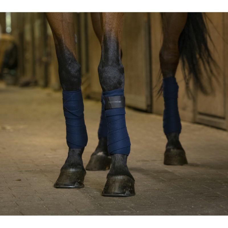 Bandes de Polo en Polaire EQUITHEME, Les 4 MARINE