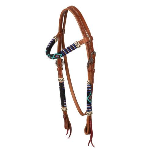 POOL'S - Bridon Western cuir décor perles PERLA
