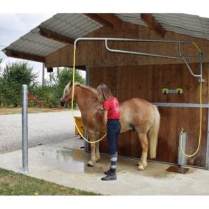 LA GEE - Bras d'écurie pour douche chevaux en Acier Galvanisé