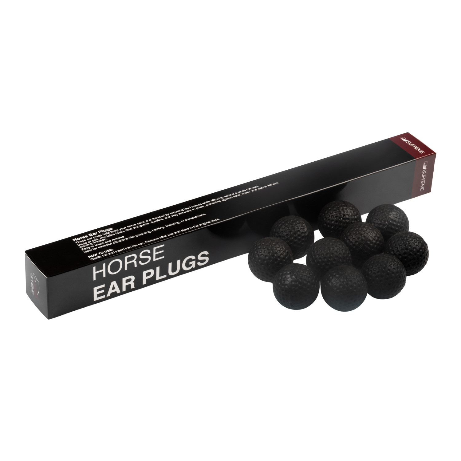 SUPREME - Pack Bouchons d'Oreilles ANTI BRUIT en Mousse pour cheval - LOT DE 5