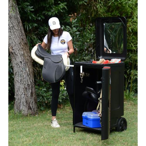 TATTINI - Malle de concours verticale roulante pour matériel d'équitation 