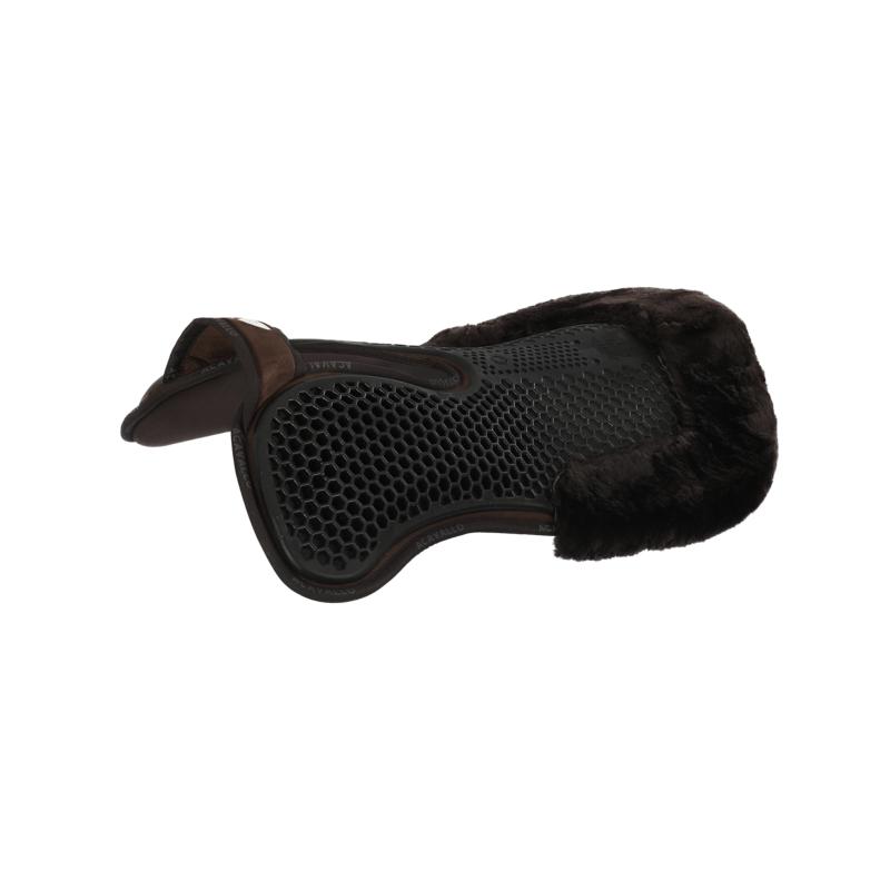 ACAVALLO - Amortisseur de Dos Correcteur Avant ou Arrière à Découpe Garrot CORRECTION AVANT NOIR  mouton NOIR